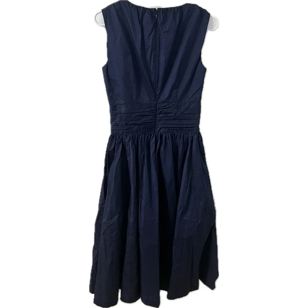Women's Michael Kors Stretch Cotton Poplin Midi Dress Size 2 - Picture 3 of 4